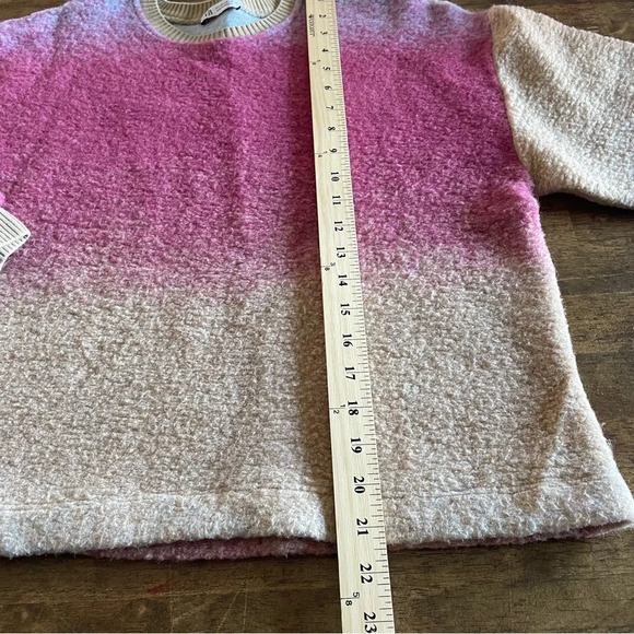 Zara Soft Tie Dye Sweatshirt Sweater Wool Blend Long Sleeve Round Neck, Size S - Picture 14 of 16